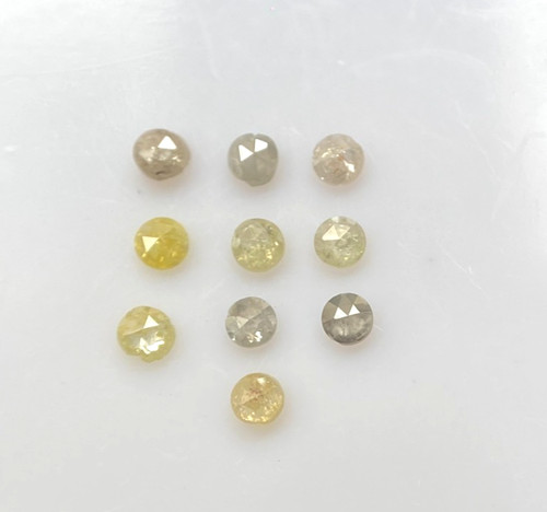 Diamant naturel lâche - naturel, rond