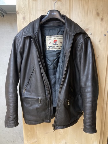 Veste homme moto cuir vintage