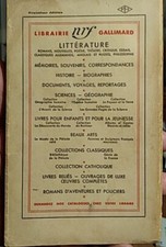 Albert CAMUS L'Etranger. Édition originale du 21 04 1942 Mention de 3ème édition