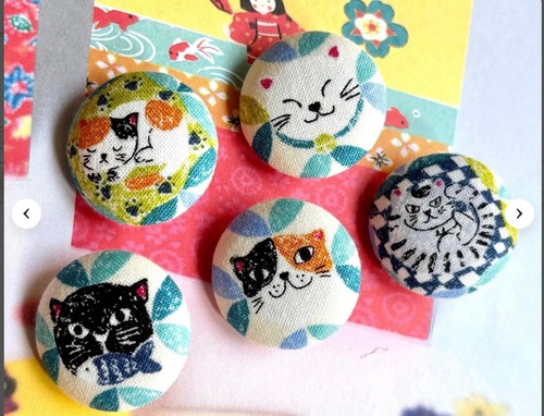 Boutons recouvert tissu - boutons,