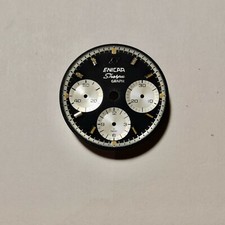 ENICAR-CADRAN SHERPA GRAPH-NOIR MAT-POUR MVT VALJOUX 72