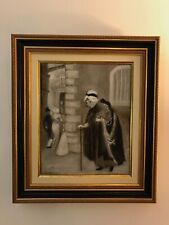 Tableau huile sur toile "La vieille femme à la canne" prix sans cadre