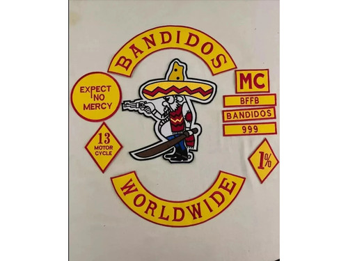 Large embroidered biker patch - large,
