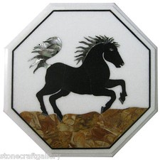 12 " Marbre Coin Table Haut