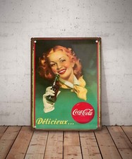 Plaque métal vintage coca
