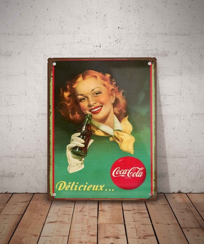 Plaque métal vintage coca