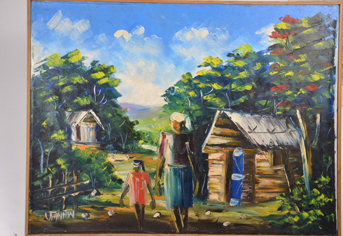 Tableau haïtien art naïf - naïf,