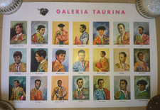 ANCIEN AFFICHE GALERIA TAURINA TAUROMACHIE CORRIDA FERIA années 70 ESPAGNE