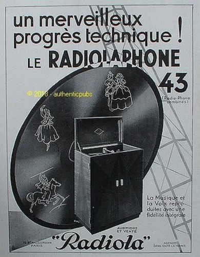 Publicite radiola radiolaphone - publicite,