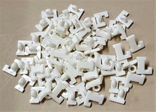 LOT 70 ANCIENS BOUTONS INITIALE ALPHABET LETTRE * L * blanc 12 mm x 11 mm / T2