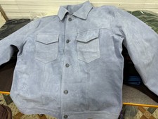 Veste camionneur en daim gris