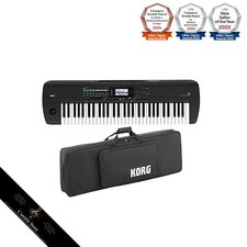 Station de travail musicale KORG i3 MB en noir super mat avec étui souple aut...