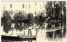 Les Bords du Loiret (45) – Pêche au Carrelet – N°8 carte postale ancienne