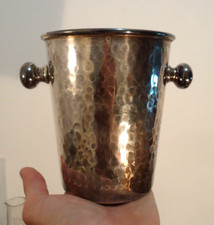 Seau à Glace - L'Écuyer - Métal Argenté - Martelé - Design XXth