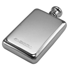 Flasque Rectangulaire Poinçonnée en Argent 925/1000