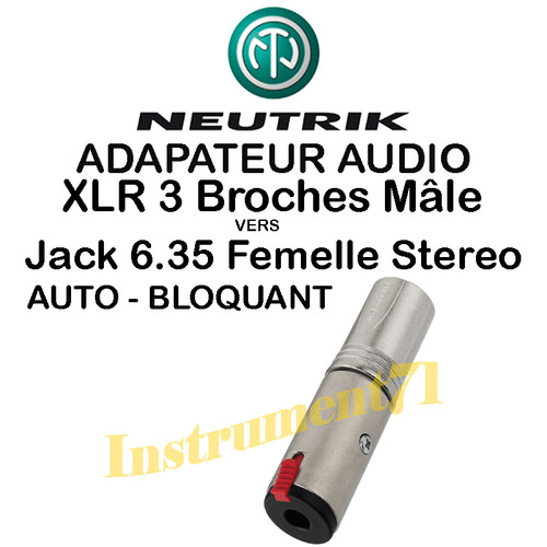Adaptateur xlr mâle broches - mâle,