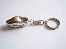 Porte-Clés Pendentif Hollande Chaussure Sabot Argenté Massif 45 G