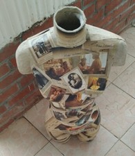 Buste Mannequin déco vintage H 81cm Mots Clés Couture Tricot 