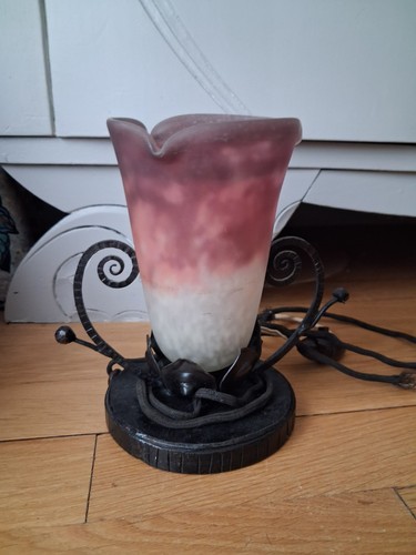 Lampe art deco fer - , forgé