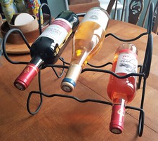 PORTE BOUTEILLES PLIANT en fer forgé (sans les bouteilles)