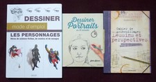 Apprendre à dessiner en 3 livres : héros de SF, portraits et perspectives