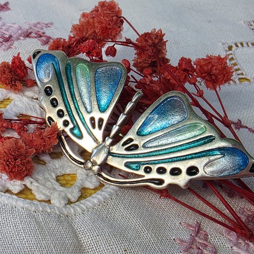 Broche papillon émaillée - broche,