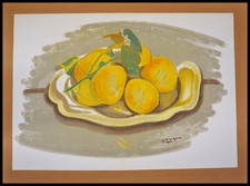 Georges BRAQUE : Nature morte aux fruits, lithographie signée 1952