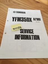 Yamaha YFM350X A 90 Banshee quad service information technique technical data