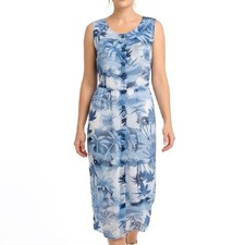 Robe transparente bleue à