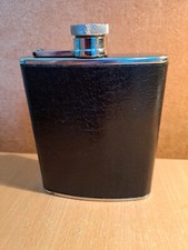 Flasque provenance Angleterre contour cuir noir