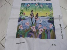 Toile Pastel à Broder DMC MERS DU SUD 39X31 CM a finir