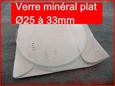 1 verre de montre mineral plat