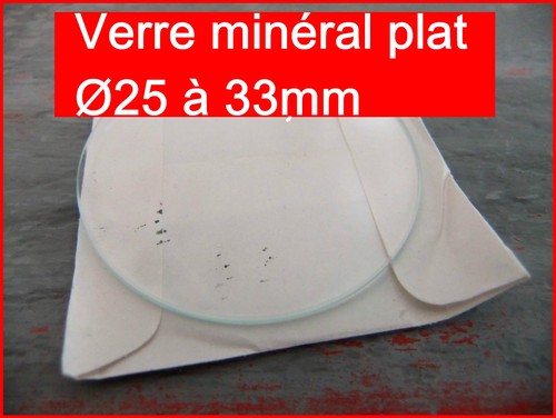 Verre montre mineral plat - verre,