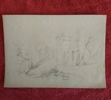 Saint Cyr Girier (1837-1911) - Dessin ancien au crayon 