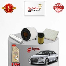 Set Entretien 4 Filtres Et Huile Audi A4 B9 2.0 D 140KW 190CV à Partir De 2015->