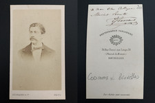 L. Coomans, Bruxelles, 1872 CDV Vintage albumen print.Théophile Le Comte, memb