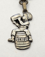 PORTE-CLES Augis - BIÈRE PÊCHEUR - Bière d'Alsace Vintage 1960s Pils Tonneau