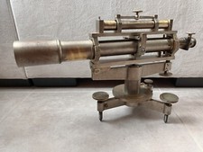 Appareil de mesure ancien : niveau à lunette signé Gravet XIXe siècle