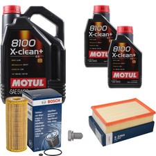 BOSCH Inspection set 7L Motul 8100 + X-propre 5W-30 pour VW Seat Polo Variant