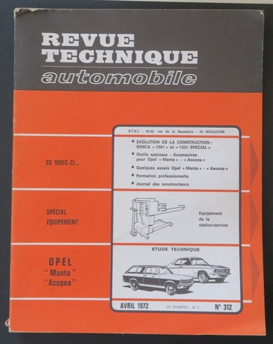 Revue technique automobile rta - technique,
