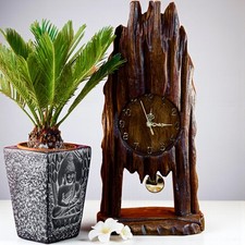 Teck Bois de Racine Horloge