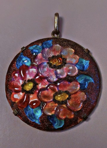 Ancien pendentif émail de - émail,