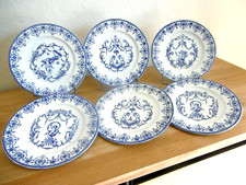 SIX ASSIETTES DESSERT FAIENCE
