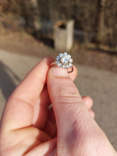 Bague blanc 18k style - or,