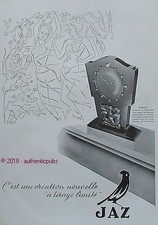 PUBLICITE JAZ PENDULE DE