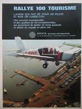 1/1975 PUB SOCATA AEROSPATIALE AVION RALLYE 100 AIRCRAFT FLUGZEUG FRENCH AD