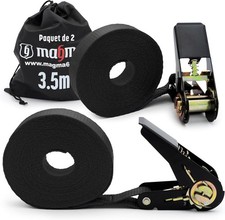 2 Sangles à Boucle à Came 3,5 m | Sangle à Cliquet pour Galeries de Toit et Re