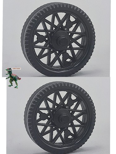 Playmobil roue noire - x2, -moto
