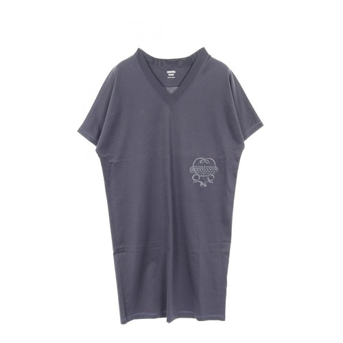 Robe hermes coton marine - robe,