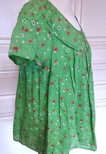 ONLY BLOUSE LIBERTY FOLK  MAJA TRAPEZE MAUVE   T L /XL/XXL